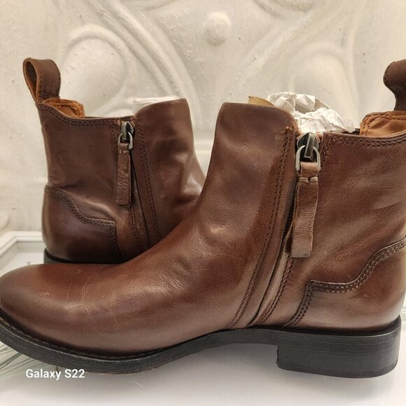 Franco Sarto "Linc" Brown Leather Booties. NIB. Size 6.5 - Picture 5 of 14